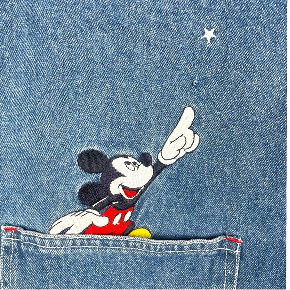 Vintage Disney Mickey Mouse Denim Skirt Overalls Jerry Leigh Sz M Minnie Mouse - Picture 11 of 13
